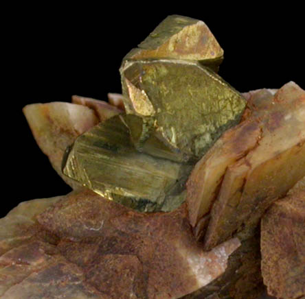 Siderite, Chalcopyrite, Quartz from Alice Mine, Clear Creek County, Colorado