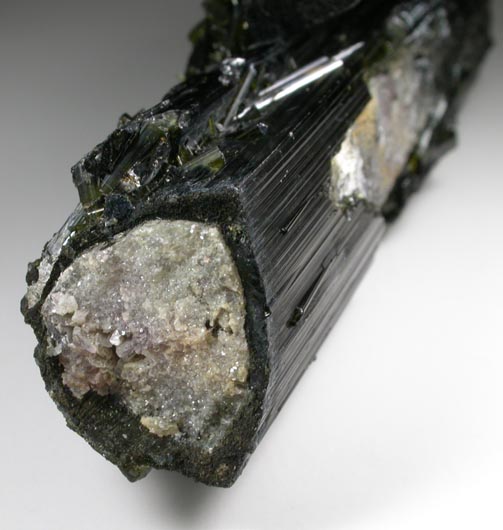 Elbaite Tourmaline with Lepidolite core zone from Itatiaia Mine, Conselheiro Pena, Minas Gerais, Brazil