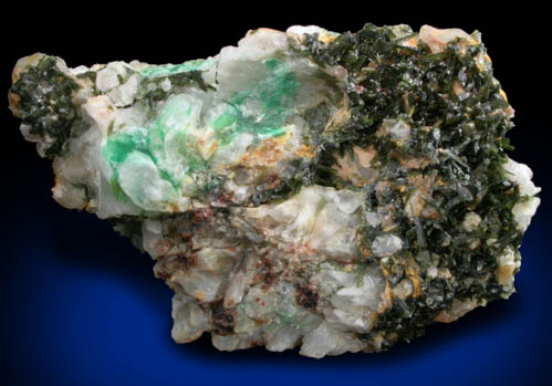 Olivenite and Malachite from Lake Mine (Gunnis Lake Mine?), Cornwall, England