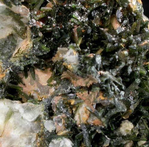 Olivenite and Malachite from Lake Mine (Gunnis Lake Mine?), Cornwall, England