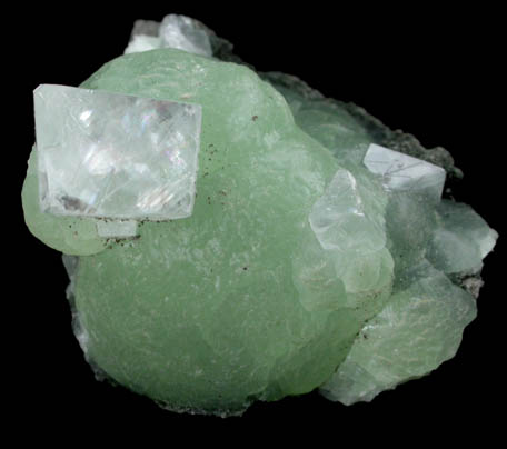 Prehnite with Calcite from O and G Industries Southbury Quarry, Southbury, New Haven County, Connecticut