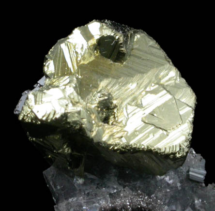 Chalcopyrite with Fluorite from Yaogangxian Mine, Nanling Mountains, Hunan Province, China