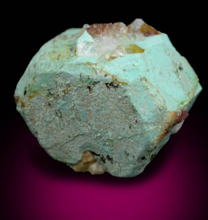 Turquoise pseudomorph after Beryl from Apache Canyon Mines, Turquoise Mountains, San Bernardino County, California