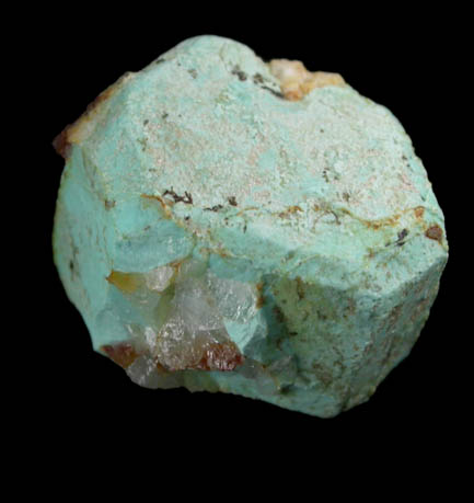 Turquoise pseudomorph after Beryl from Apache Canyon Mines, Turquoise Mountains, San Bernardino County, California