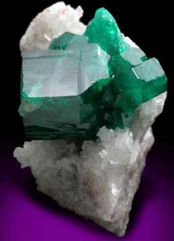 Dioptase and Calcite from Tsumeb Mine, Otavi-Bergland District, Oshikoto, Namibia