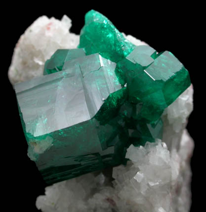 Dioptase and Calcite from Tsumeb Mine, Otavi-Bergland District, Oshikoto, Namibia