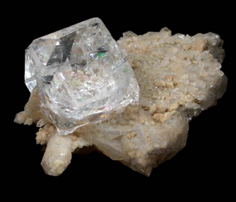 Fluorite on Quartz from Nikolaevskiy Mine, Dalnegorsk, Primorskiy Kray, Russia