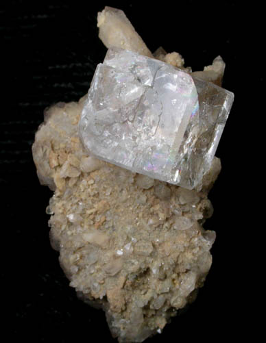 Fluorite on Quartz from Nikolaevskiy Mine, Dalnegorsk, Primorskiy Kray, Russia