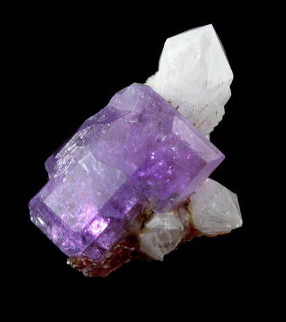 Fluorapatite on Quartz from Pulsifer Quarry, Mount Apatite, Auburn, Androscoggin County, Maine