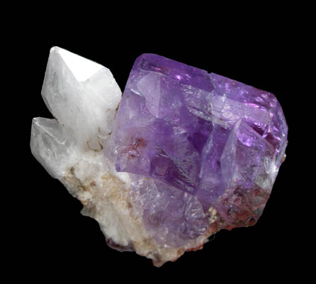 Fluorapatite on Quartz from Pulsifer Quarry, Mount Apatite, Auburn, Androscoggin County, Maine