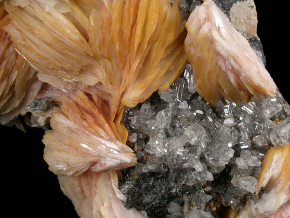 Barite with Cerussite from Mibladen, Haute Moulouya Basin, Zeida-Aouli-Mibladen belt, Midelt Province, Morocco