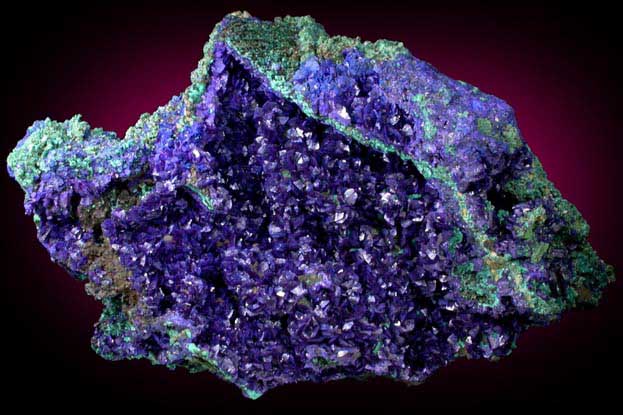 Azurite with Malachite from Liufengshan Mine, Guichi, Anhui Province, China