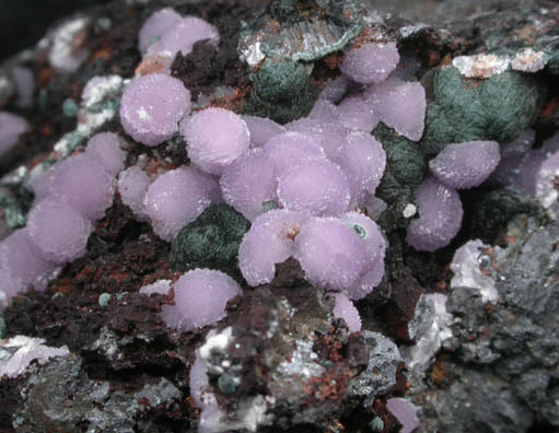 Strengite and Rockbridgeite on Beraunite from Leveniemi Mine, Svappavaara, Kiruna district, Sweden