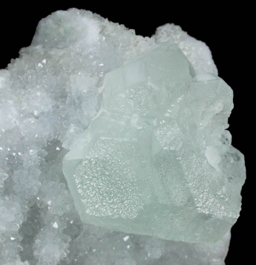 Fluorite on Quartz from Dongposhan Mine, Chenzhou, Hunan, China