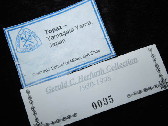 Topaz from Yamagata Prefecture, Honshu Island, Japan