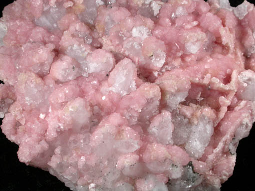 Rhodochrosite over Quartz from Morococha District, Yauli Province, Peru