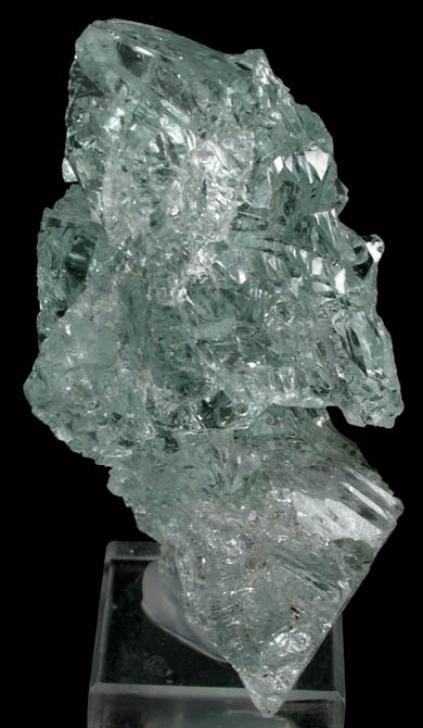 Beryl var. Aquamarine (complexly etched crystal) from Divino das Laranjeiras, Minas Gerais, Brazil