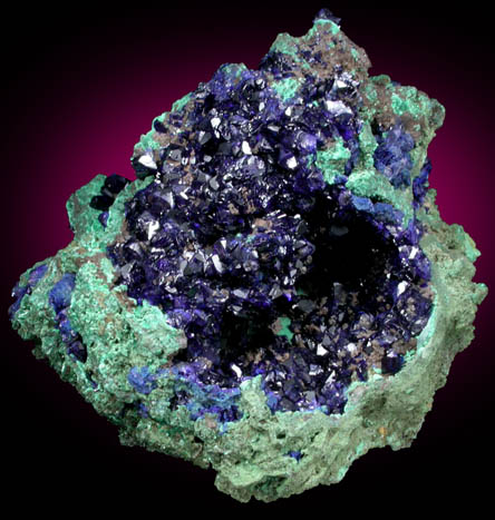 Azurite in Malachite from Liufengshan Mine, Guichi, Anhui Province, China