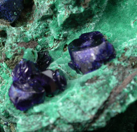 Azurite in Malachite from Liufengshan Mine, Guichi, Anhui Province, China