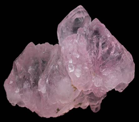 Quartz var. Rose Quartz Crystals from Lavra da Ilha, Taquaral, Jequitinhonha River, Minas Gerais, Brazil