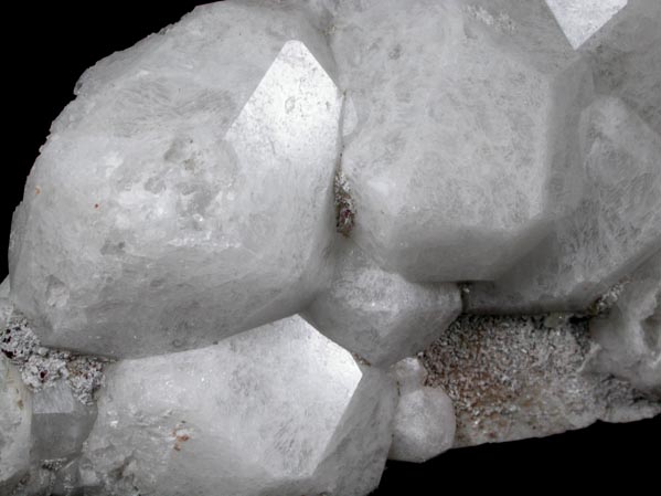 Analcime on Albite with Aegirine and Natrolite from Mont Saint-Hilaire, Qubec, Canada