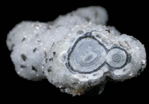 Hollandite pseudomorphs after Manganite on Quartz from Albany County, Wyoming