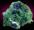 Azurite and Malachite from Big Indian Mine, near La Sal, San Juan County, Utah