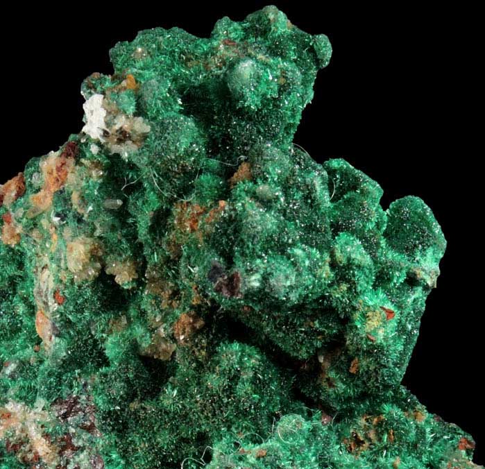 Malachite from Bou Beker Mine, 21 km SSE of Oujda, Errachidia Province, Morocco