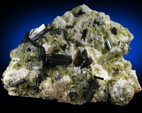 Sudoite and Schorl Tourmaline on Albite from Kara Oba (Dzhambul), Betpakdala Desert, Karaganda Oblast', Kazakhstan