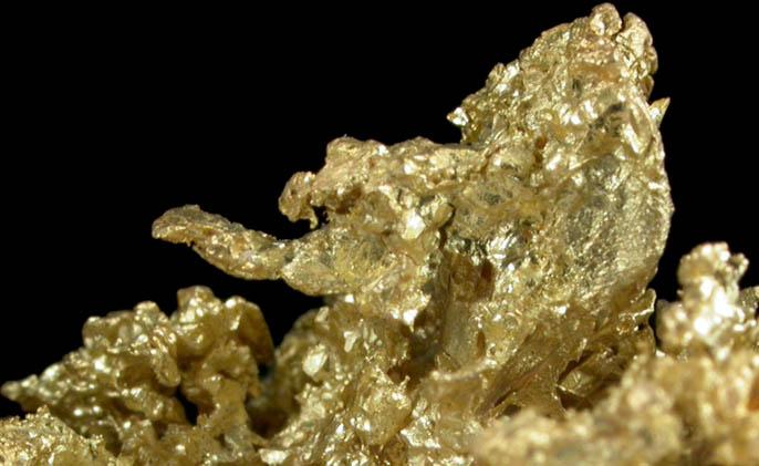 Gold from Eugene Mountains, Humboldt County, Nevada