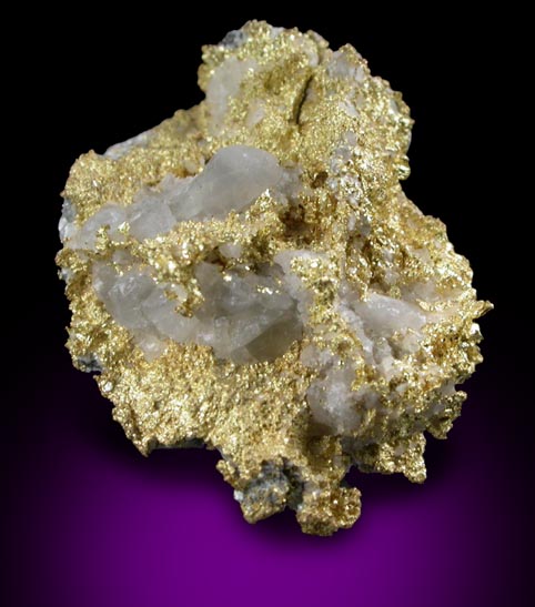 Gold on Quartz from Round Hill Mine, 750' Level, El Dorado County, California