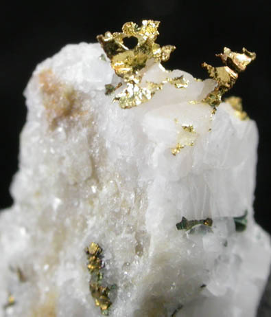 Gold on Quartz from Nighthawk Lake Area, Ontario, Canada