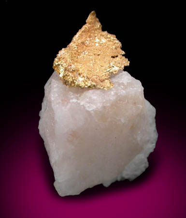 Gold on Quartz from Quartzburg, Mariposa County, California