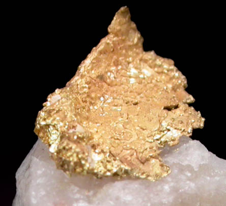 Gold on Quartz from Quartzburg, Mariposa County, California