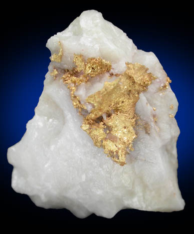 Gold on Quartz from Quartzburg, Mariposa County, California