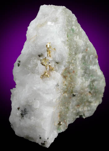 Gold on Quartz from Nighthawk Lake Area, Ontario, Canada