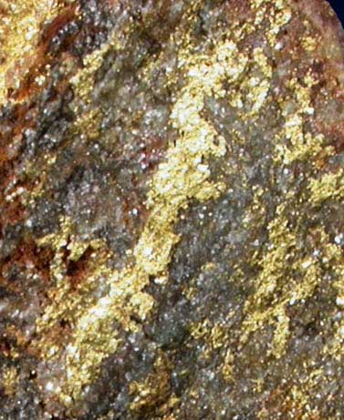 Gold in Quartz from Excelsior Mountains, Mineral County, Nevada