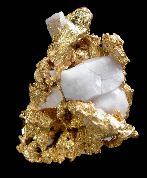 Gold on Quartz from Ballarat, Victoria, Australia
