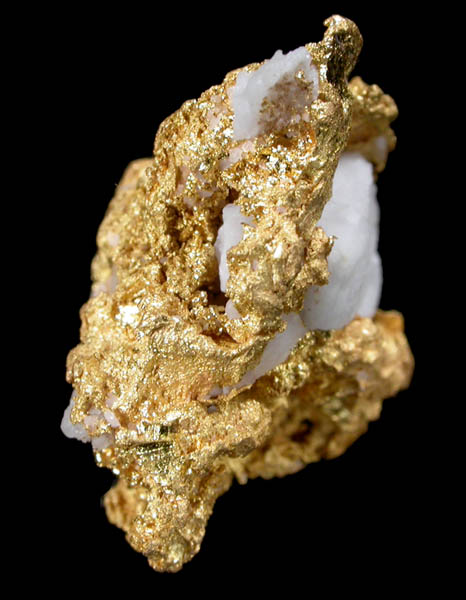 Gold on Quartz from Ballarat, Victoria, Australia