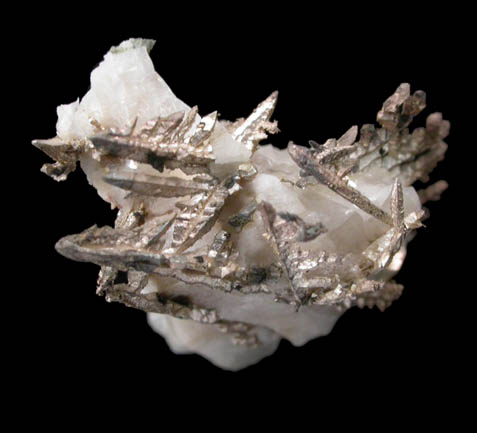 Silver in Calcite from Andres del Rio District, Batopilas, Chihuahua, Mexico