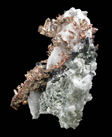 Silver in Calcite from Andres del Rio District, Batopilas, Chihuahua, Mexico