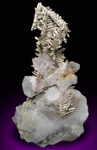 Silver in Calcite from Andres del Rio District, Batopilas, Chihuahua, Mexico