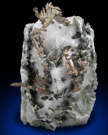 Silver in Calcite from Andres del Rio District, Batopilas, Chihuahua, Mexico