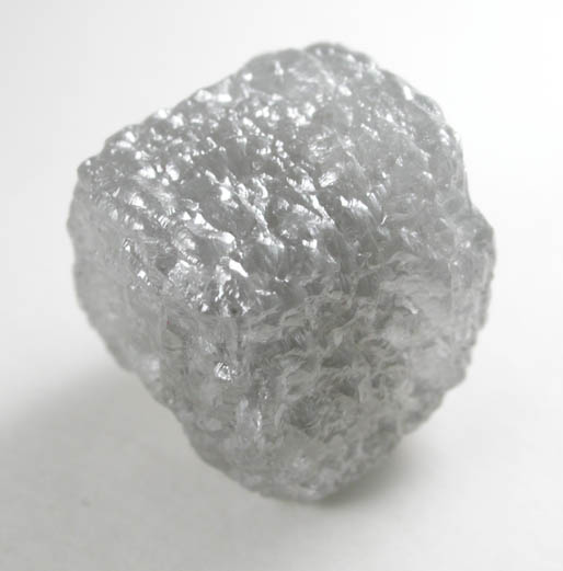 Diamond (5.72 carat gray cubic crystal) from Mbuji-Mayi (Miba), 300 km east of Tshikapa, Democratic Republic of the Congo