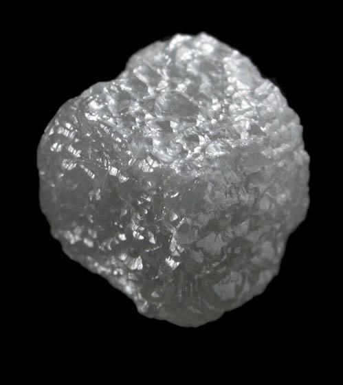 Diamond (5.72 carat gray cubic crystal) from Mbuji-Mayi (Miba), 300 km east of Tshikapa, Democratic Republic of the Congo