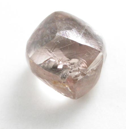 Diamond (1.09 carat pink-gray dodecahedral crystal) from Northern Cape Province, South Africa