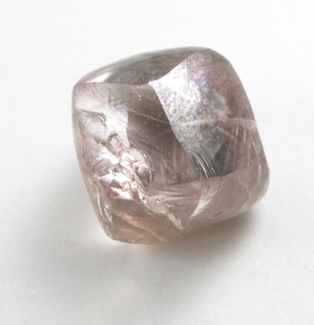 Diamond (1.09 carat pink-gray dodecahedral crystal) from Northern Cape Province, South Africa