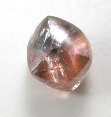 Diamond (0.97 carat pink-brown trisoctahedral crystal) from Northern Cape Province, South Africa