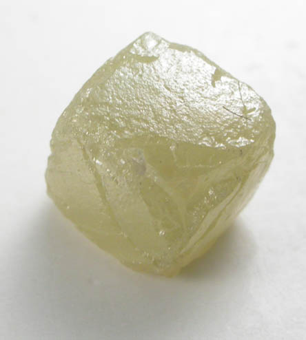 Diamond (2.44 carat yellow cubic crystal) from Mbuji-Mayi (Miba), 300 km east of Tshikapa, Democratic Republic of the Congo