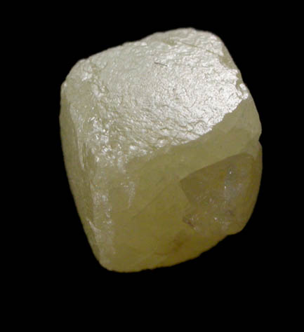 Diamond (2.44 carat yellow cubic crystal) from Mbuji-Mayi (Miba), 300 km east of Tshikapa, Democratic Republic of the Congo